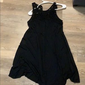 Black lace loft dress